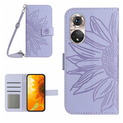 Skin Feel Sun Flower Pattern Flip Leather Phone Case, For Huawei P40 Pro, For Huawei P50