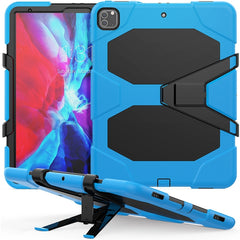 For iPad Pro 12.9 inch (2020) Shockproof Colorful Silicon + PC Protective Case with Holder & Shoulder Strap & Hand Strap & Pen Slot, For iPad Pro 12.9 inch (2020)