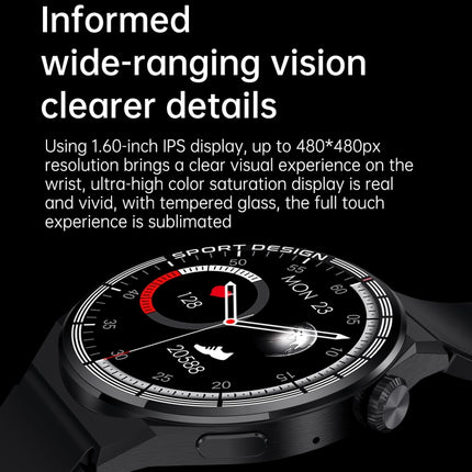 MD3MAX 1.39 inch Round Screen TPU Strap Smart Watch Supports Heart Rate Monitoring/Blood Oxygen Monitoring