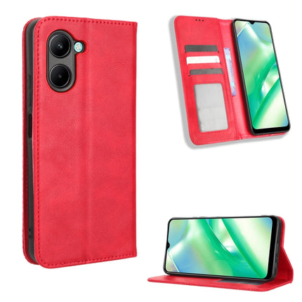 Magnetic Buckle Retro Texture Leather Phone Case, For Realme C33 4G, For T-Mobile Revvl 6 5G, For T-Mobile REVVL 6 Pro 5G, For vivo V25 5G /  X80 Lite, For vivo V25 Pro / S15 Pro, For vivo Y35 4G / Y22s 4G / Y22 4G 2022, For Wiko Power U20 / U10