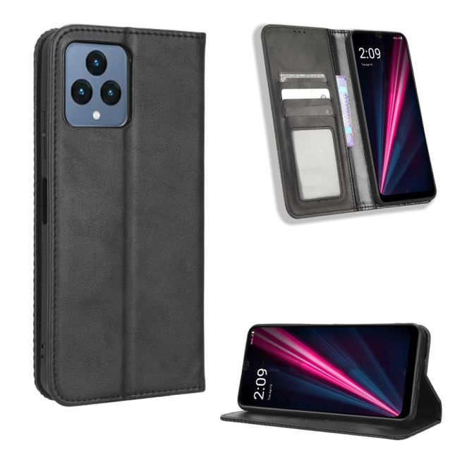 Magnetic Buckle Retro Texture Leather Phone Case, For Realme C33 4G, For T-Mobile Revvl 6 5G, For T-Mobile REVVL 6 Pro 5G, For vivo V25 5G /  X80 Lite, For vivo V25 Pro / S15 Pro, For vivo Y35 4G / Y22s 4G / Y22 4G 2022, For Wiko Power U20 / U10