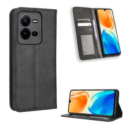 Magnetic Buckle Retro Texture Leather Phone Case, For Realme C33 4G, For T-Mobile Revvl 6 5G, For T-Mobile REVVL 6 Pro 5G, For vivo V25 5G /  X80 Lite, For vivo V25 Pro / S15 Pro, For vivo Y35 4G / Y22s 4G / Y22 4G 2022, For Wiko Power U20 / U10