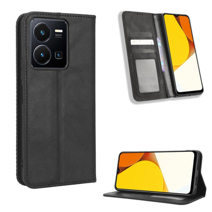 Magnetic Buckle Retro Texture Leather Phone Case, For Realme C33 4G, For T-Mobile Revvl 6 5G, For T-Mobile REVVL 6 Pro 5G, For vivo V25 5G /  X80 Lite, For vivo V25 Pro / S15 Pro, For vivo Y35 4G / Y22s 4G / Y22 4G 2022, For Wiko Power U20 / U10