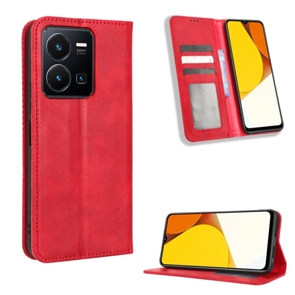 Magnetic Buckle Retro Texture Leather Phone Case, For Realme C33 4G, For T-Mobile Revvl 6 5G, For T-Mobile REVVL 6 Pro 5G, For vivo V25 5G /  X80 Lite, For vivo V25 Pro / S15 Pro, For vivo Y35 4G / Y22s 4G / Y22 4G 2022, For Wiko Power U20 / U10