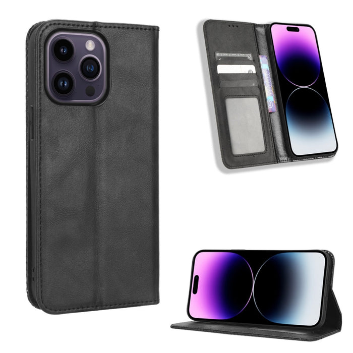 Magnetic Buckle Retro Texture Leather Phone Case, For iPhone 14 Pro, For Xiaomi Poco C40, For Xiaomi Poco M4 5G, For Xiaomi Poco M5, For UMIDIGI Power 7 Max, For UMIDIGI C1