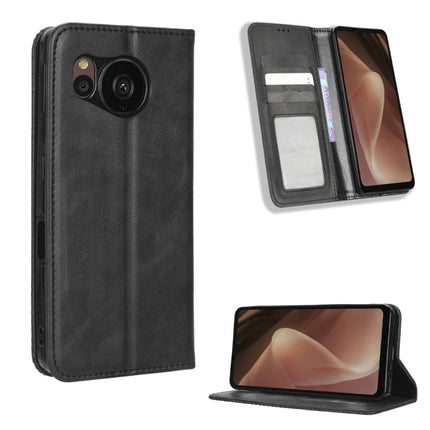 Magnetic Buckle Retro Texture Leather Phone Case, For Sony Xperia 5 IV, For Sharp Aquos Sense7 Plus, For iPhone 14 Plus, For Sharp Aquos Sense7, For Xiaomi 12T / Redmi K50 Ultra, For iPhone 14 Pro Max