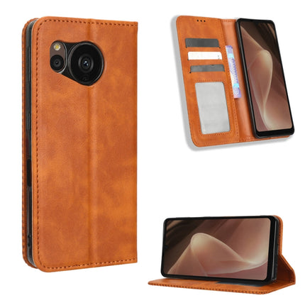 Magnetic Buckle Retro Texture Leather Phone Case, For Sony Xperia 5 IV, For Sharp Aquos Sense7 Plus, For iPhone 14 Plus, For Sharp Aquos Sense7, For Xiaomi 12T / Redmi K50 Ultra, For iPhone 14 Pro Max