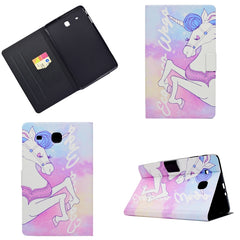 Elektrisch gedrückte, links und rechts flache Federhülle mit Schlaffunktion, Stiftabdeckung, Kartensteckplatz und Halterung, für Galaxy Tab E T560, für iPad 2/3/4, für iPad Air, für iPad mini 2/3/4/5, für Huawei T5-10.0, für Huawei T1-701U (7.0)