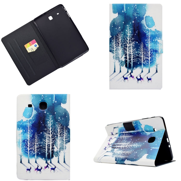 Elektrisch gedrückte, links und rechts flache Federhülle mit Schlaffunktion, Stiftabdeckung, Kartensteckplatz und Halterung, für Galaxy Tab E T560, für iPad 2/3/4, für iPad Air, für iPad mini 2/3/4/5, für Huawei T5-10.0, für Huawei T1-701U (7.0)