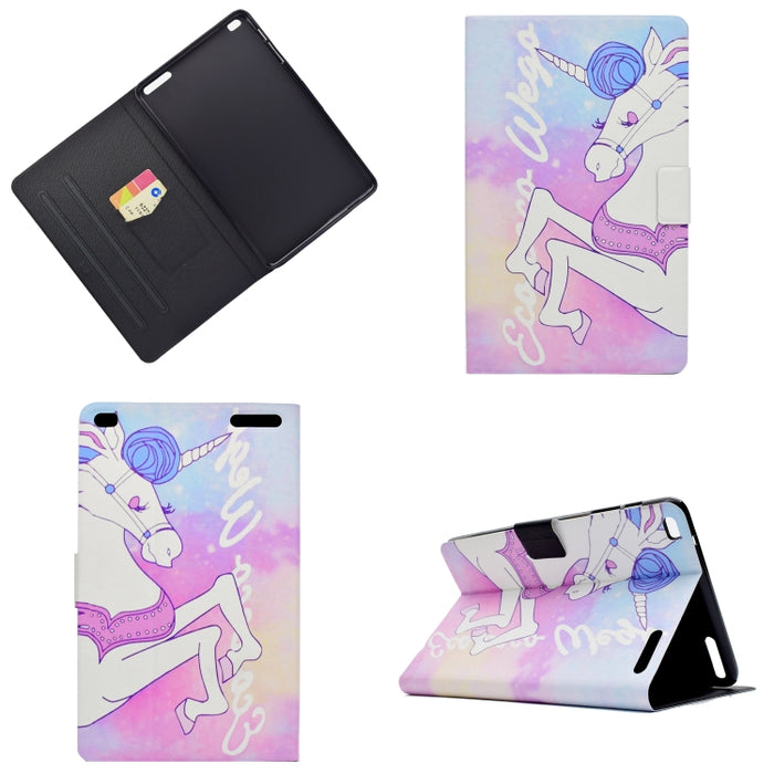 Estuche con tapa para bolígrafo, ranura para tarjeta y soporte, con prensa eléctrica, para Huawei T1-A21W (9.6), Huawei T3-7.0, Huawei T3-10.0, Galaxy Tab A 8.0 y S Pen, Galaxy Tab A 10.1, Galaxy Tab S5e T720