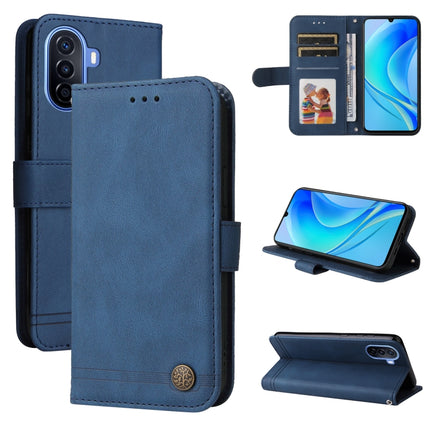 Skin Feel Life Tree Metal Button Leather Phone Case, For Huawei nova Y70 / Y70 Plus / Enjoy 50, For Huawei nova Y90 / Enjoy 50 Pro, For Honor X8 5G / X6, For OPPO A17