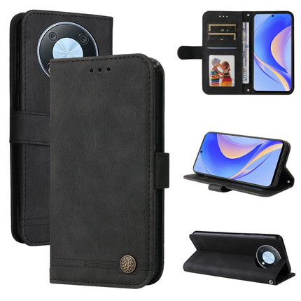 Skin Feel Life Tree Metal Button Leather Phone Case, For Huawei nova Y70 / Y70 Plus / Enjoy 50, For Huawei nova Y90 / Enjoy 50 Pro, For Honor X8 5G / X6, For OPPO A17