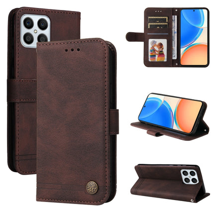 Skin Feel Life Tree Metal Button Leather Phone Case, For Huawei nova Y70 / Y70 Plus / Enjoy 50, For Huawei nova Y90 / Enjoy 50 Pro, For Honor X8 5G / X6, For OPPO A17