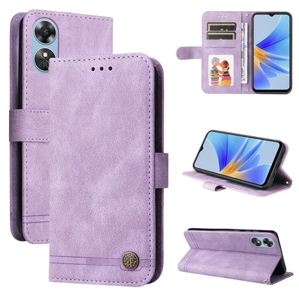 Skin Feel Life Tree Metal Button Leather Phone Case, For Huawei nova Y70 / Y70 Plus / Enjoy 50, For Huawei nova Y90 / Enjoy 50 Pro, For Honor X8 5G / X6, For OPPO A17