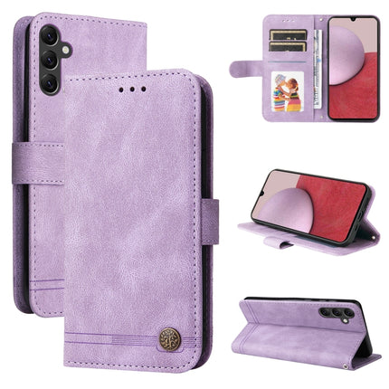 Skin Feel Life Tree Metal Button Leather Phone Case, For Samsung Galaxy A14 5G