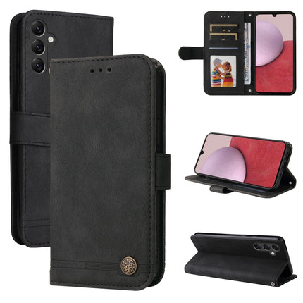 Skin Feel Life Tree Metal Button Leather Phone Case, For Samsung Galaxy A14 5G