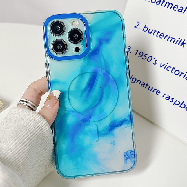 Marble Dual-side Laminating Magsafe Phone Case, For iPhone 14, For iPhone 14 Plus, For iPhone 14 Pro, For iPhone 14 Pro Max