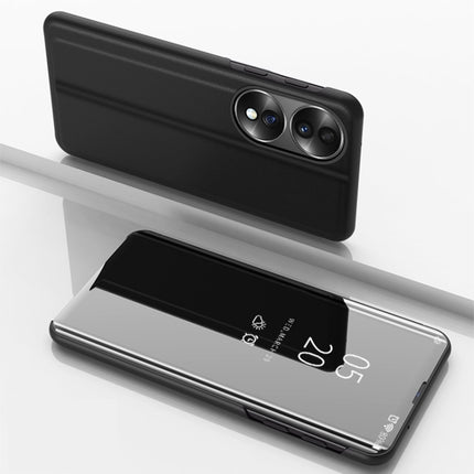 Plated Mirror Horizontal Flip Leather Phone Case with Holder, For Honor 70, For Xiaomi 12T / 12T Pro / Redmi K50 Ultra