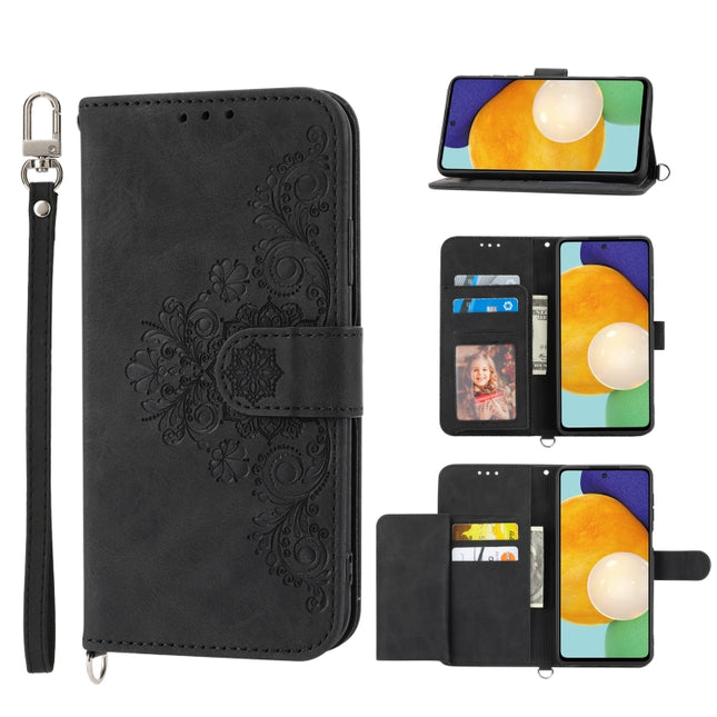 Skin-feel Flowers Embossed Wallet Leather Phone Case, For Xiaomi Redmi Note 11 Pro+/Note 11 Pro
