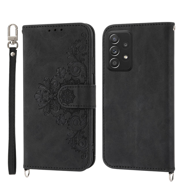 Skin-feel Flowers Embossed Wallet Leather Phone Case, For Xiaomi Redmi Note 11 Pro+/Note 11 Pro