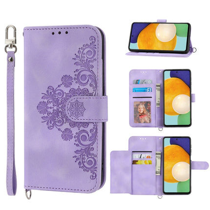 Skin-feel Flowers Embossed Wallet Leather Phone Case, For Xiaomi Redmi Note 11 Pro+/Note 11 Pro