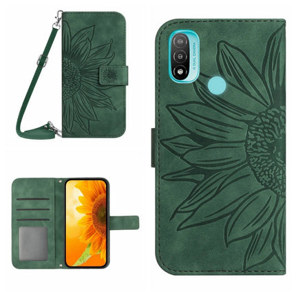 Skin Feel Sun Flower Pattern Flip Leather Phone Case with Lanyard, For Motorola Moto E7 Power/E7i Power, For Motorola Moto E20/E30/E40