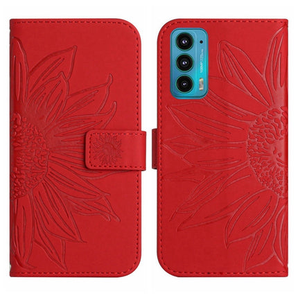 Skin Feel Sun Flower Pattern Flip Leather Phone Case with Lanyard, For Motorola Moto Edge 20, For Motorola Moto Edge 20 Lite