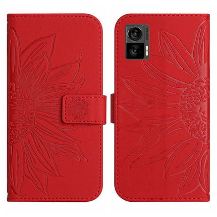 Skin Feel Sun Flower Pattern Flip Leather Phone Case with Lanyard, For Motorola Moto Edge 30 Neo, For Motorola Moto Edge 30 Pro