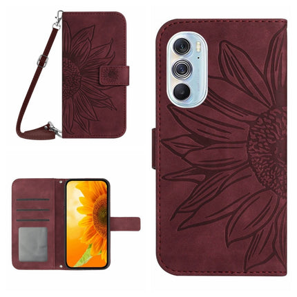 Skin Feel Sun Flower Pattern Flip Leather Phone Case with Lanyard, For Motorola Moto Edge 30 Ultra, For Motorola Moto G 5G 2022