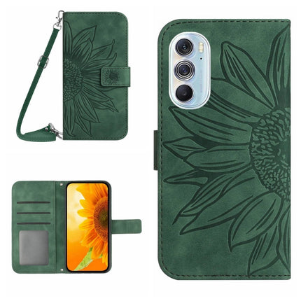Skin Feel Sun Flower Pattern Flip Leather Phone Case with Lanyard, For Motorola Moto Edge 30 Ultra, For Motorola Moto G 5G 2022
