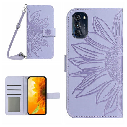 Skin Feel Sun Flower Pattern Flip Leather Phone Case with Lanyard, For Motorola Moto Edge 30 Ultra, For Motorola Moto G 5G 2022