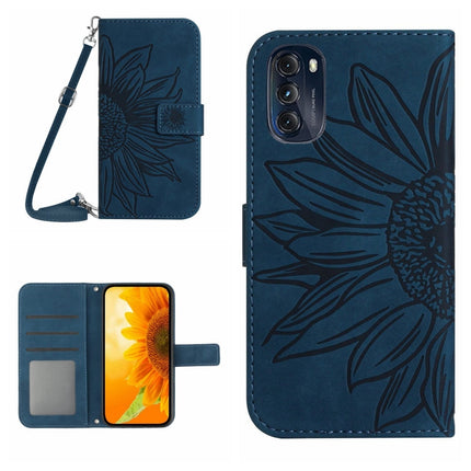 Skin Feel Sun Flower Pattern Flip Leather Phone Case with Lanyard, For Motorola Moto Edge 30 Ultra, For Motorola Moto G 5G 2022