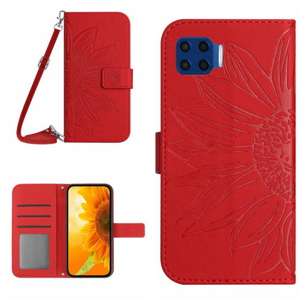 Skin Feel Sun Flower Pattern Flip Leather Phone Case with Lanyard, For Motorola Moto G 5G Plus, For Motorola Moto G Play 2021
