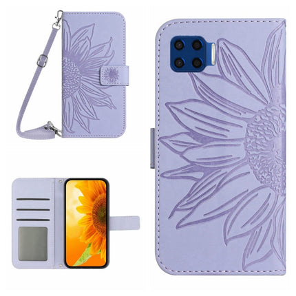 Skin Feel Sun Flower Pattern Flip Leather Phone Case with Lanyard, For Motorola Moto G 5G Plus, For Motorola Moto G Play 2021
