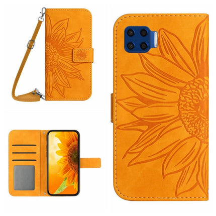 Skin Feel Sun Flower Pattern Flip Leather Phone Case with Lanyard, For Motorola Moto G 5G Plus, For Motorola Moto G Play 2021