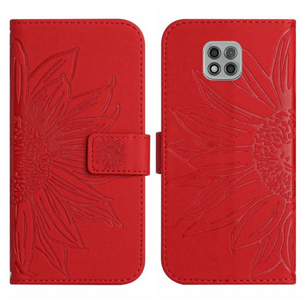 Skin Feel Sun Flower Pattern Flip Leather Phone Case with Lanyard, For Motorola Moto G Power 2021, For Motorola Moto G Power 2022