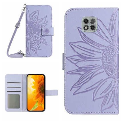 Skin Feel Sun Flower Pattern Flip Leather Phone Case with Lanyard, For Motorola Moto G Power 2021, For Motorola Moto G Power 2022