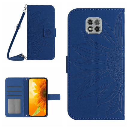 Skin Feel Sun Flower Pattern Flip Leather Phone Case with Lanyard, For Motorola Moto G Power 2021, For Motorola Moto G Power 2022