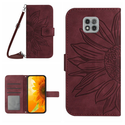 Skin Feel Sun Flower Pattern Flip Leather Phone Case with Lanyard, For Motorola Moto G Power 2021, For Motorola Moto G Power 2022