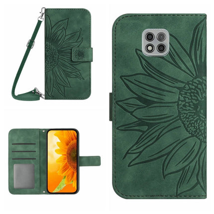 Skin Feel Sun Flower Pattern Flip Leather Phone Case with Lanyard, For Motorola Moto G Power 2021, For Motorola Moto G Power 2022