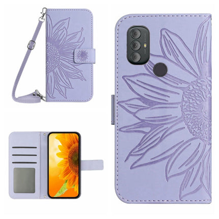 Skin Feel Sun Flower Pattern Flip Leather Phone Case with Lanyard, For Motorola Moto G Power 2021, For Motorola Moto G Power 2022