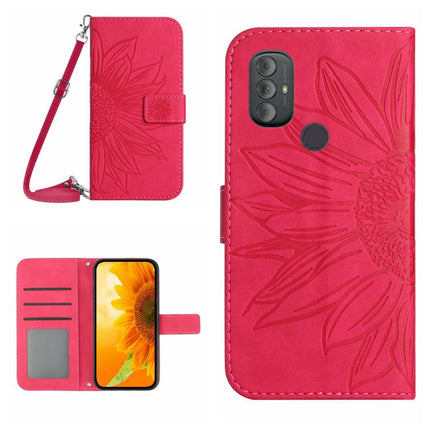 Skin Feel Sun Flower Pattern Flip Leather Phone Case with Lanyard, For Motorola Moto G Power 2021, For Motorola Moto G Power 2022