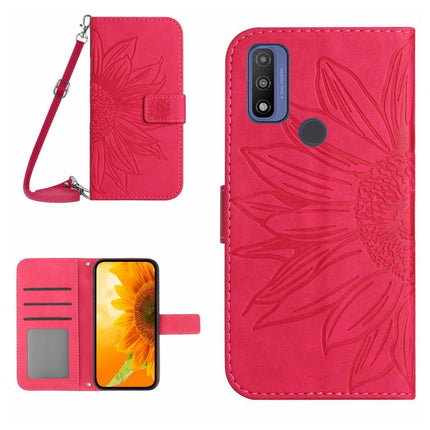 Skin Feel Sun Flower Pattern Flip Leather Phone Case with Lanyard, For Motorola Moto G Pure 2021, For Motorola Moto G Stylus 5G