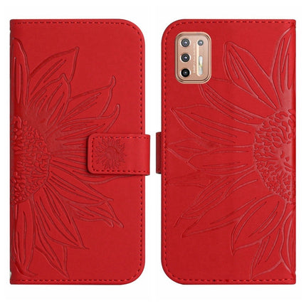 Skin Feel Sun Flower Pattern Flip Leather Phone Case with Lanyard, For Motorola Moto G9 Plus, For Motorola Moto G9 Power