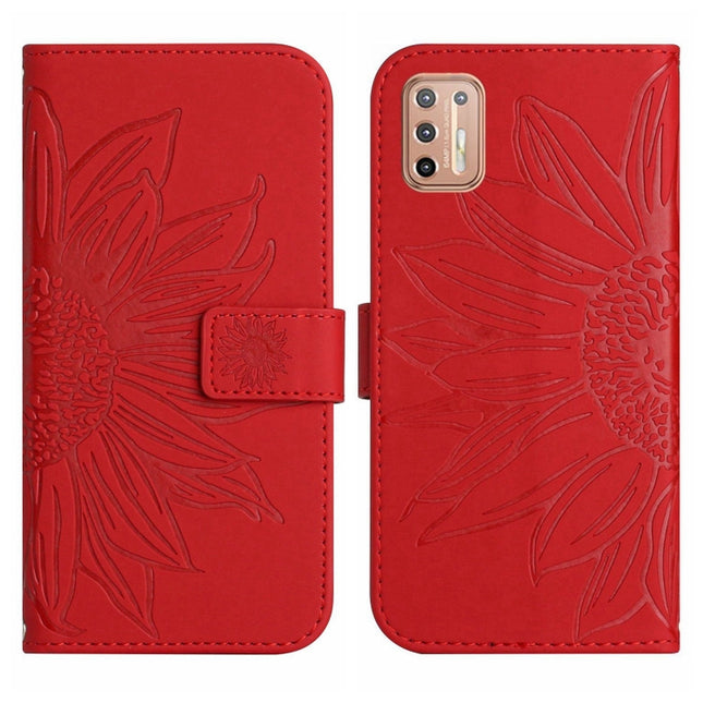 Skin Feel Sun Flower Pattern Flip Leather Phone Case with Lanyard, For Motorola Moto G9 Plus, For Motorola Moto G9 Power