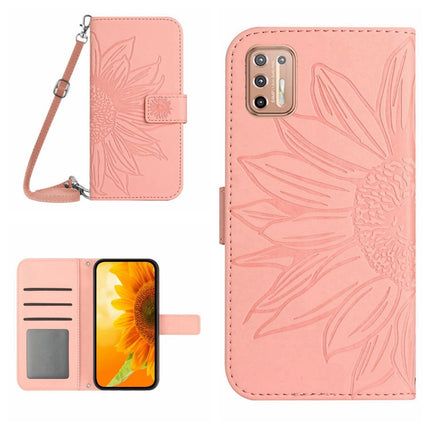 Skin Feel Sun Flower Pattern Flip Leather Phone Case with Lanyard, For Motorola Moto G9 Plus, For Motorola Moto G9 Power