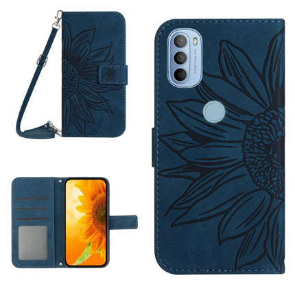 Skin Feel Sun Flower Pattern Flip Leather Phone Case with Lanyard, For Motorola Moto G31/G41, For Motorola Moto G32