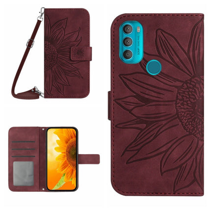 Skin Feel Sun Flower Pattern Flip Leather Phone Case with Lanyard, For Motorola Moto G71 5G, For Motorola Moto G72 5G