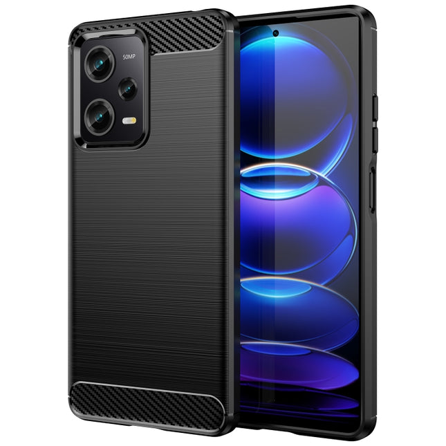 Brushed Texture Carbon Fiber TPU Case, For Xiaomi Redmi Note 12 Pro 5G China