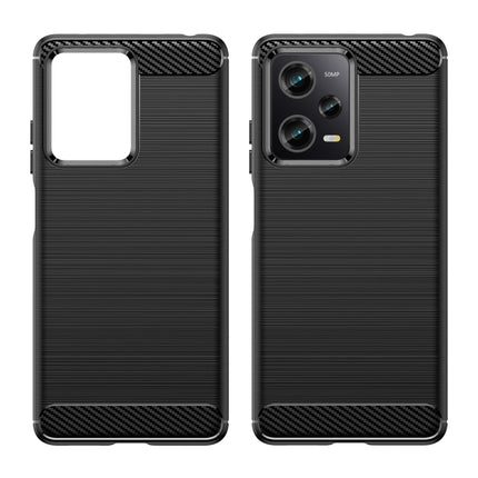 Brushed Texture Carbon Fiber TPU Case, For Xiaomi Redmi Note 12 Pro 5G China